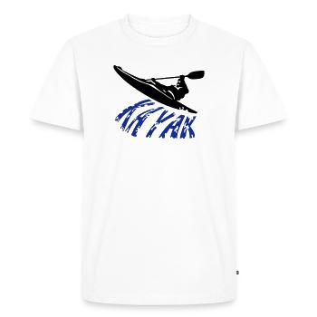 kayak - Men's Premium Organic T-Shirt - white - Front - Nico (187cm)