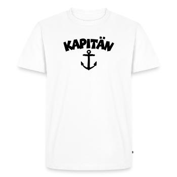 Kapitän Boot und Segel Design - Männer Premium Bio T-Shirt - Weiß - Vorne - Nico (187cm)