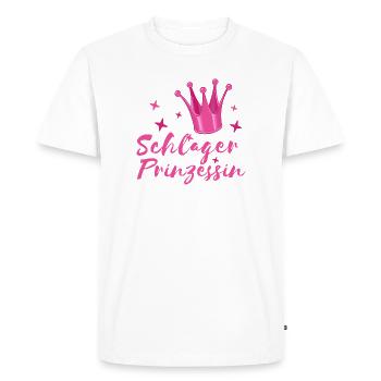 Schlager Princess Schlagerfan Krone musique folklorique - T-shirt Premium bio Homme - blanc - Devant - Nico (187cm)