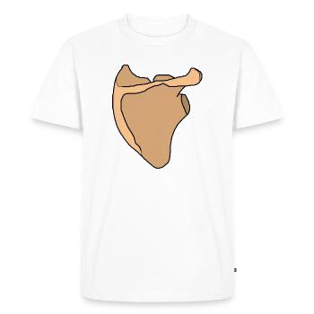 Shoulder blade scapula anatomy skeleton bone - Men's Premium Organic T-Shirt - white - Front - Nico (187cm)