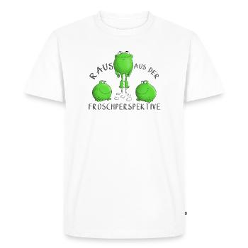 Motivation frog - Men's Premium Organic T-Shirt - white - Front - Nico (187cm)