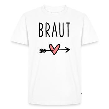 Bride's heart cupid arrow bachelor party - Men's Premium Organic T-Shirt - white - Front - Nico (187cm)