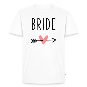 Bride heart cupid arrow bachelor party - Men's Premium Organic T-Shirt - white - Front - Nico (187cm)
