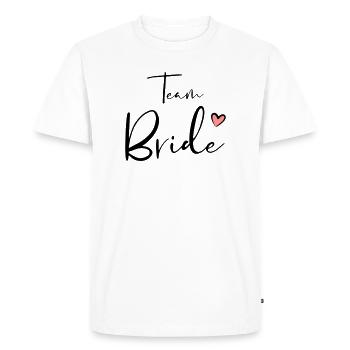 Cadeau de fête de poule de coeur d'équipe - T-shirt Premium bio Homme - blanc - Devant - Nico (187cm)