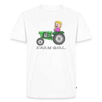 Fille de ferme - fille de ferme - T-shirt Premium bio Homme - blanc - Devant - Nico (187cm)