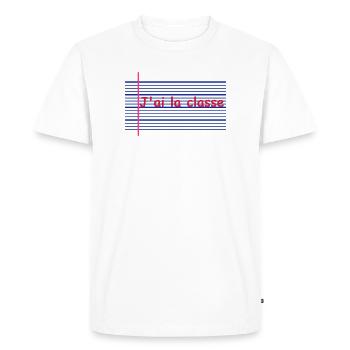 La Classe - T-shirt Premium bio Homme - blanc - Devant - Nico (187cm)