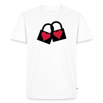Love Lock - Men's Premium Organic T-Shirt - white - Front - Nico (187cm)