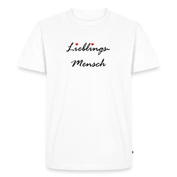 FAVORITE PERSON LOVE HEART VALENTINE'S DAY GIFT - Men's Premium Organic T-Shirt - white - Front - Nico (187cm)