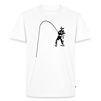 Fisherman - Men's Premium Organic T-Shirt - white - Front - Nico (187cm)