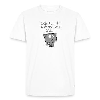 I can `puke with happiness. Vers.1 - Men's Premium Organic T-Shirt - white - Front - Nico (187cm)