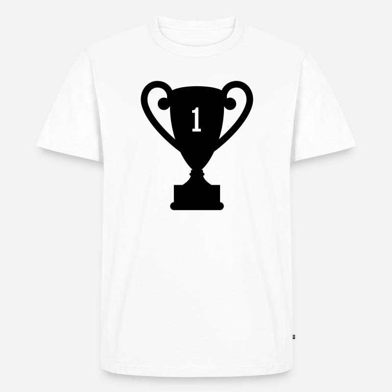 trophy Trophäe preis - Männer Premium Bio T-Shirt - Weiß