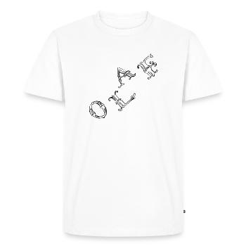 OLAF - T-shirt Premium bio Homme - blanc - Devant - Nico (187cm)