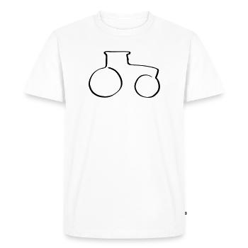Tracteur de ligne - T-shirt Premium bio Homme - blanc - Devant - Nico (187cm)