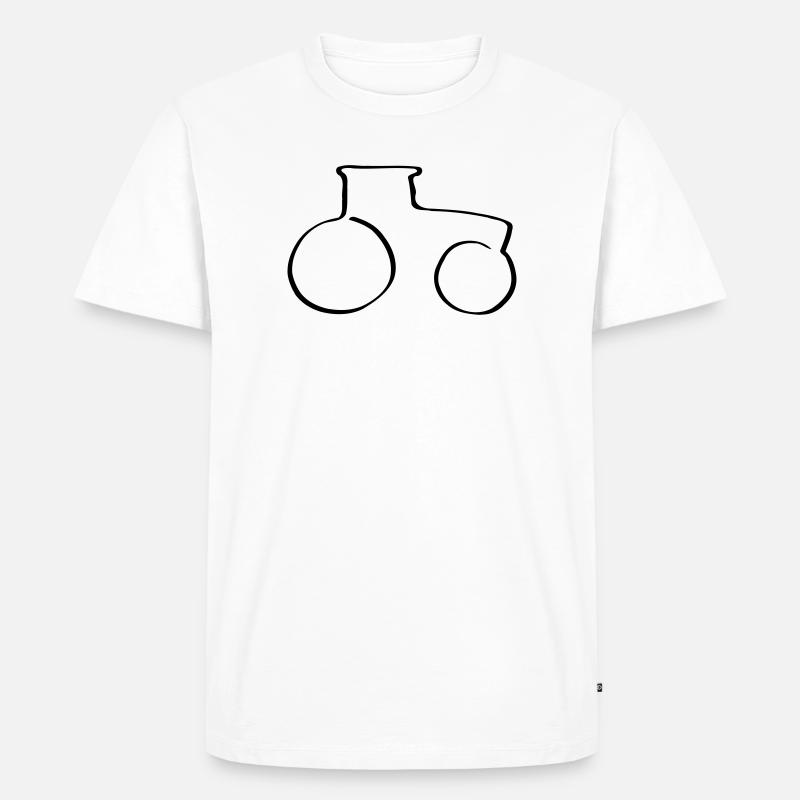 Linientraktor - Männer Premium Bio T-Shirt - Weiß