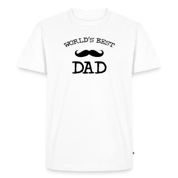 World's Best Dad - T-shirt Premium bio Homme - blanc - Devant - Nico (187cm)