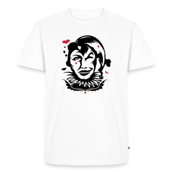 Le Joker - Carte-a-jouer - T-shirt Premium bio Homme - blanc - Devant - Nico (187cm)