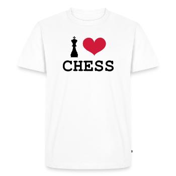 I Love Chess - T-shirt Premium bio Homme - blanc - Devant - Nico (187cm)