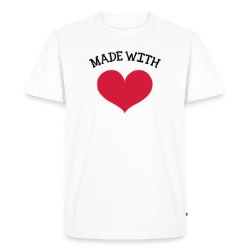 made with love - T-shirt Premium bio Homme - blanc - Devant - Nico (187cm)