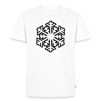snowflake - Men's Premium Organic T-Shirt - white - Front - Nico (187cm)