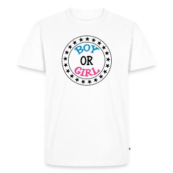 Boy or Girl - T-shirt Premium bio Homme - blanc - Devant - Nico (187cm)