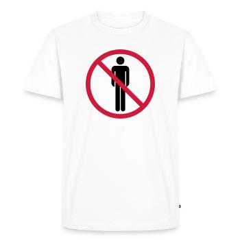 forbidden sign no people zone area pictogr - Men's Premium Organic T-Shirt - white - Front - Nico (187cm)