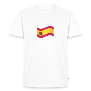 Drapeau espagnol - T-shirt Premium bio Homme - blanc - Devant - Nico (187cm)