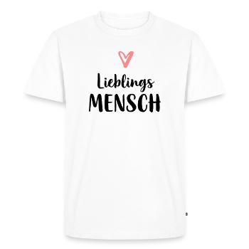 Favorite human heart gift Father's Day birthday - Men's Premium Organic T-Shirt - white - Front - Nico (187cm)