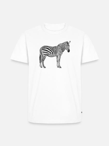 le zèbre - T-shirt Premium bio Homme - blanc