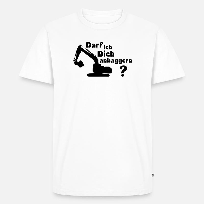 Darf ich Dich anbaggern? - Männer Premium Bio T-Shirt - Weiß
