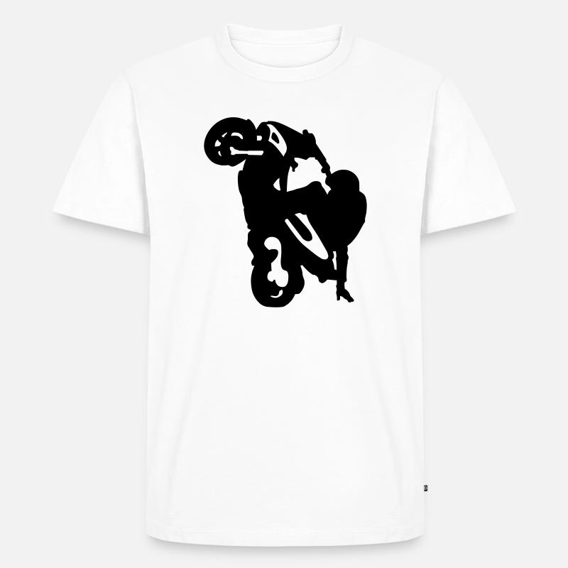 Stunt Roller - Männer Premium Bio T-Shirt - Weiß