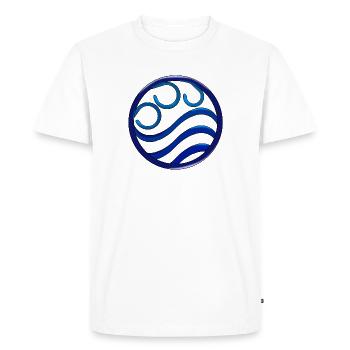 water - Men's Premium Organic T-Shirt - white - Front - Nico (187cm)