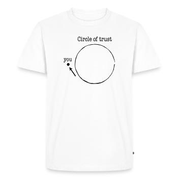 circle of trust - Men's Premium Organic T-Shirt - white - Front - Nico (187cm)