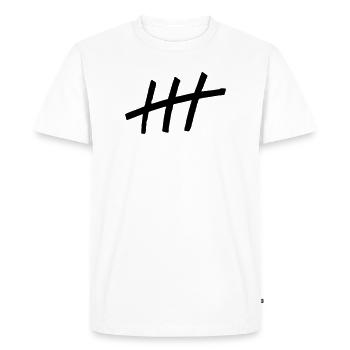 Hamburg Drawing - Men's Premium Organic T-Shirt - white - Front - Nico (187cm)