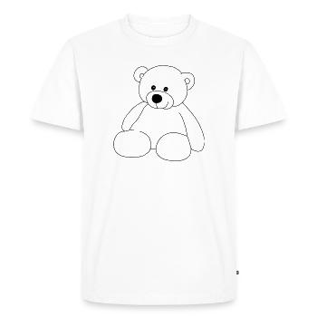 Teddy - Men's Premium Organic T-Shirt - white - Front - Nico (187cm)