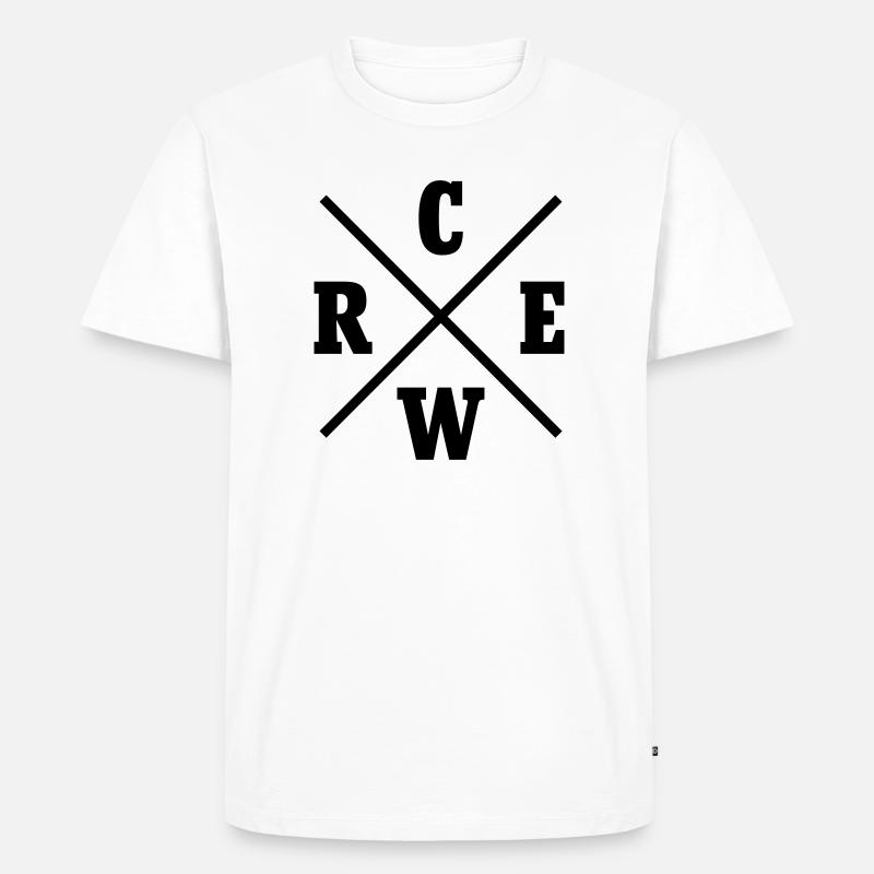 Crew Kreuz - Männer Premium Bio T-Shirt - Weiß