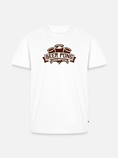 Beer Pong - Beerpong - Bier Pong - Männer Premium Bio T-Shirt - Weiß