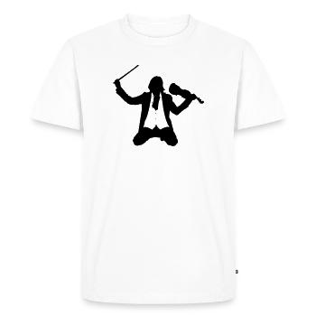 violinist - Men's Premium Organic T-Shirt - white - Front - Nico (187cm)