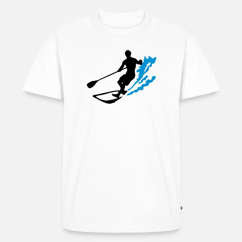 stand up paddling - Männer Premium Bio T-Shirt - Weiß