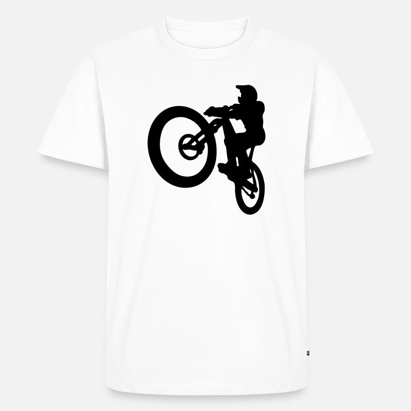 MTB jump - Männer Premium Bio T-Shirt - Weiß