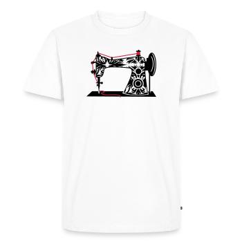 Une antique machine à coudre - T-shirt Premium bio Homme - blanc - Devant - Nico (187cm)