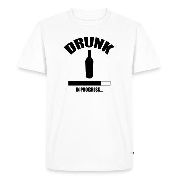 Drunk in progress... - T-shirt Premium bio Homme - blanc - Devant - Nico (187cm)