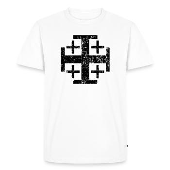 Croix de Jérusalem Croix de Jérusalem cruz croix - T-shirt Premium bio Homme - blanc - Devant - Nico (187cm)