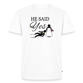 Bachelor Bachelor Mariage Mariage Fête - T-shirt Premium bio Homme - blanc - Devant - Nico (187cm)