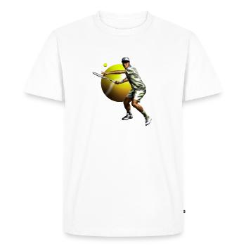 tennis - T-shirt Premium bio Homme - blanc - Devant - Nico (187cm)