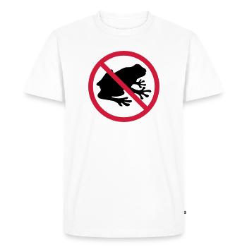 frog forbidden shield zone no kroete silhouett - Men's Premium Organic T-Shirt - white - Front - Nico (187cm)