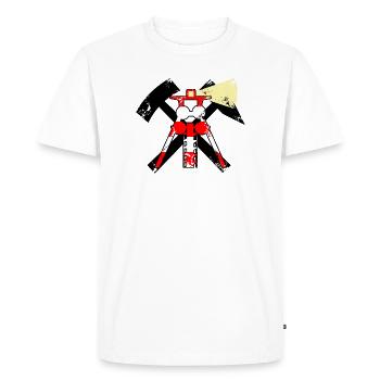 PHARE FER À LATTRES - T-shirt Premium bio Homme - blanc - Devant - Nico (187cm)