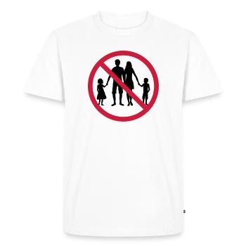 family forbidden shield zone no children siblings - Men's Premium Organic T-Shirt - white - Front - Nico (187cm)