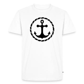 ancre - T-shirt Premium bio Homme - blanc - Devant - Nico (187cm)