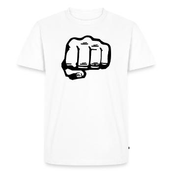 poing - T-shirt Premium bio Homme - blanc - Devant - Nico (187cm)