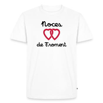 Noces de Froment - T-shirt Premium bio Homme - blanc - Devant - Nico (187cm)